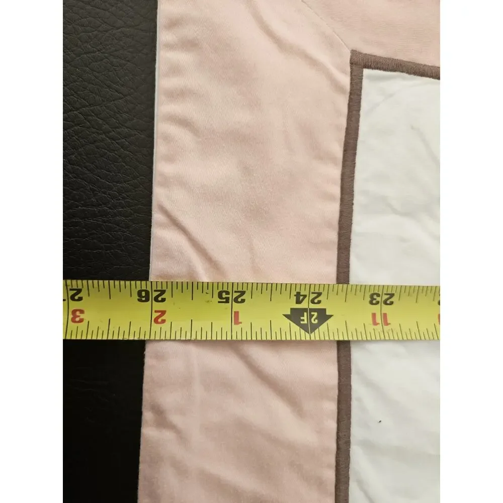 Restoration Hardware pink brown white EURO SHAM, single